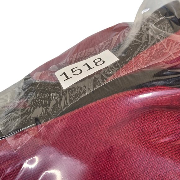 Anne Klein Cape Poncho Knit Sweater Size XL Red Full Zip Cardigan *Holes* - Picture 10 of 10